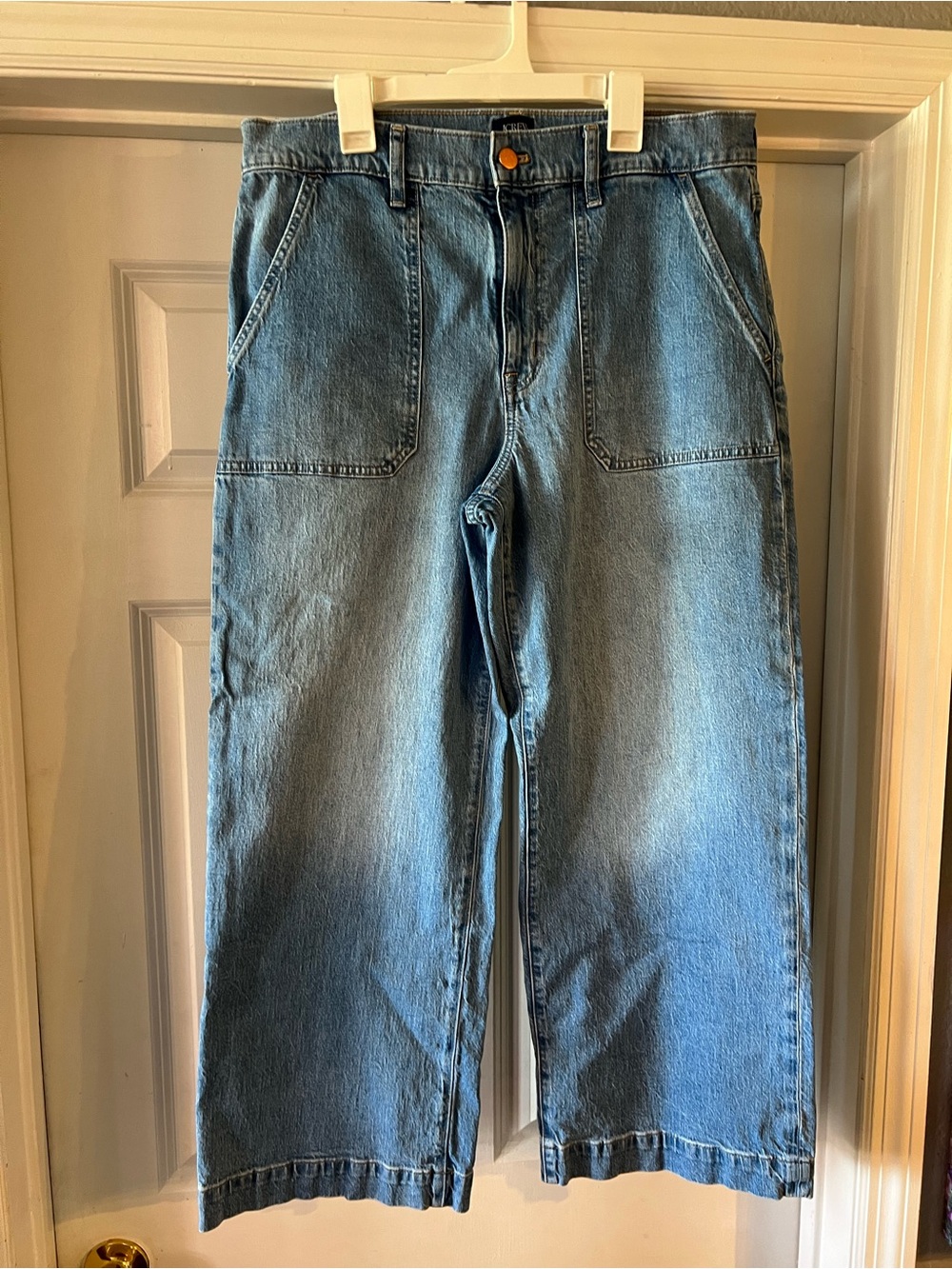 J. Crew Women's Relaxed Wide-Leg Jeans in Medium Blue